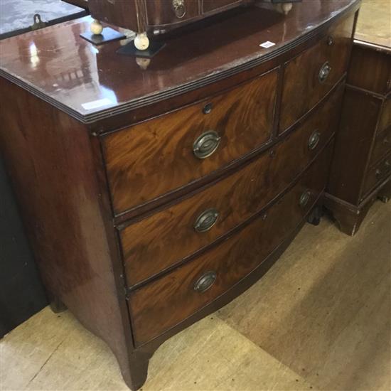 Mahogany bowfront chest of drawers